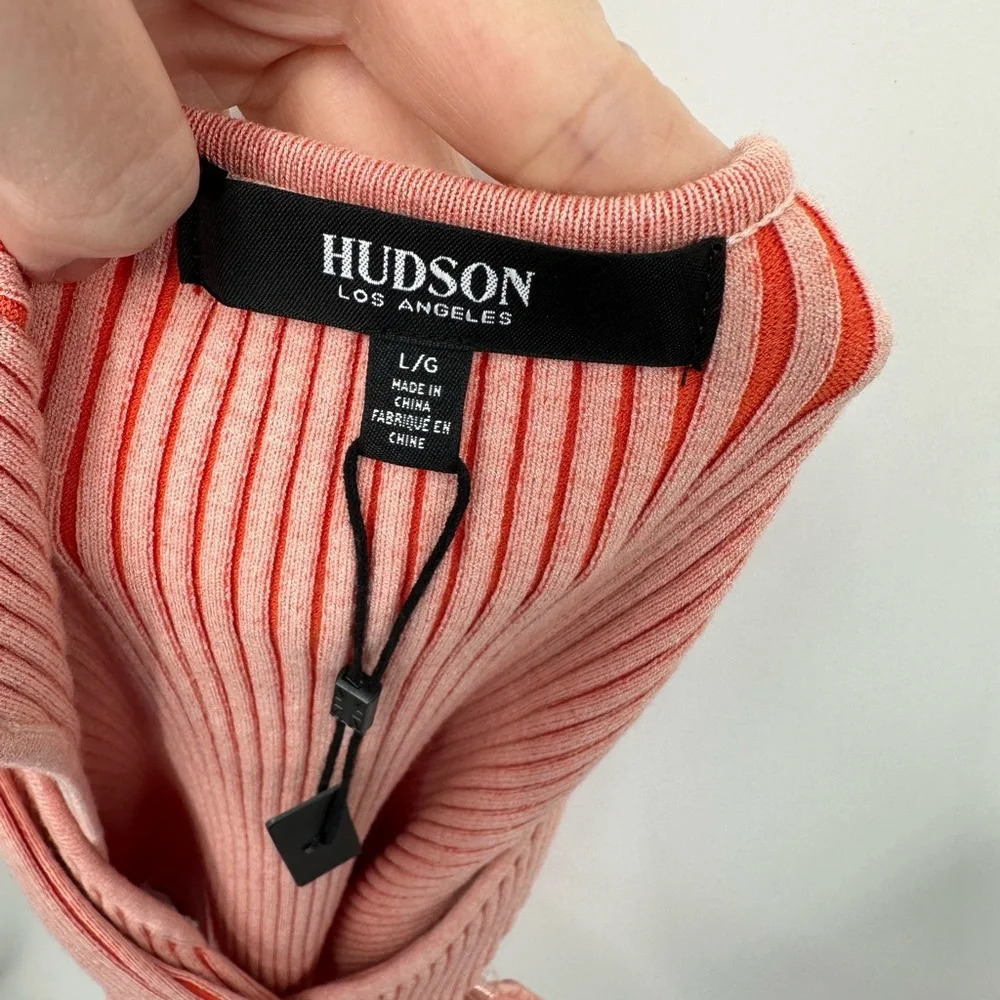 Hudson Twist Neck Ribbed Top NWOT - Picture 4 of 5